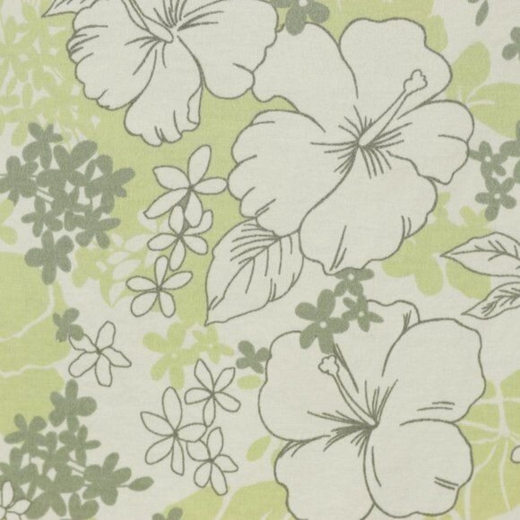 Studio Y Women's Small Green White Tropical Floral Woven Pencil Skirt - Picture 5 of 6